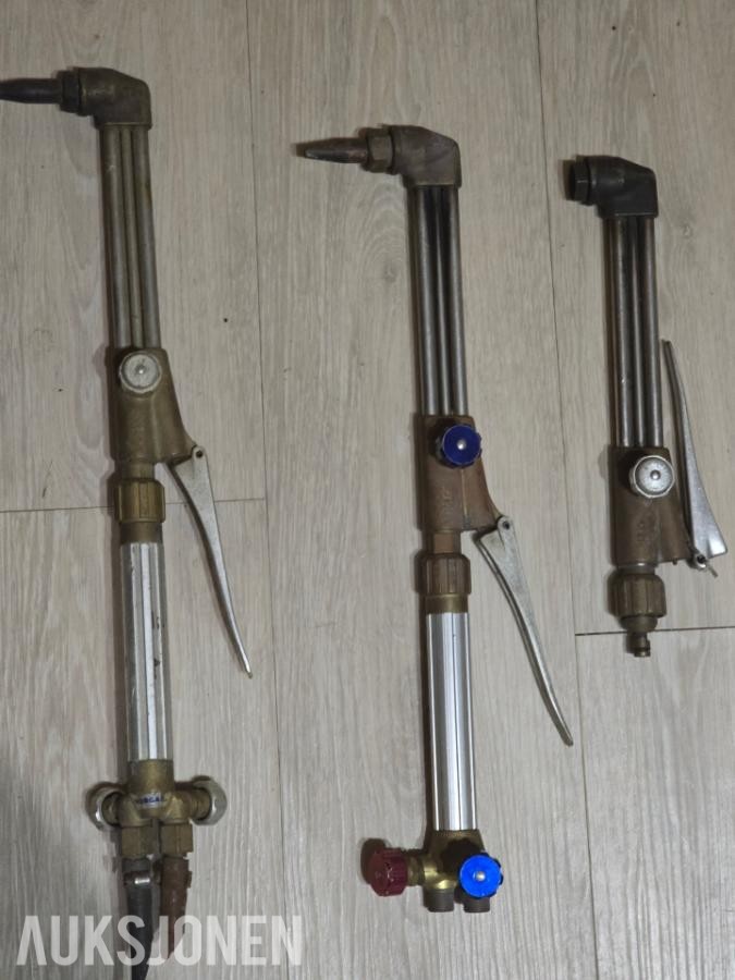 3 skjærebrennere, regulatorer og koblinger 