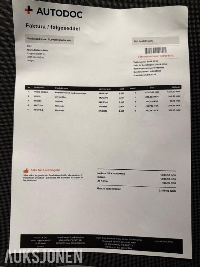 2015 Volkswagen Transporter 2.0 D 4MOTION, Ny EU, Ny service