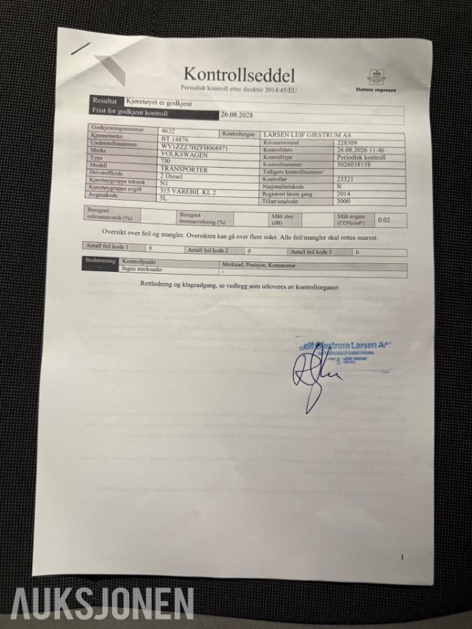 2015 Volkswagen Transporter 2.0 D 4MOTION, Ny EU, Ny service