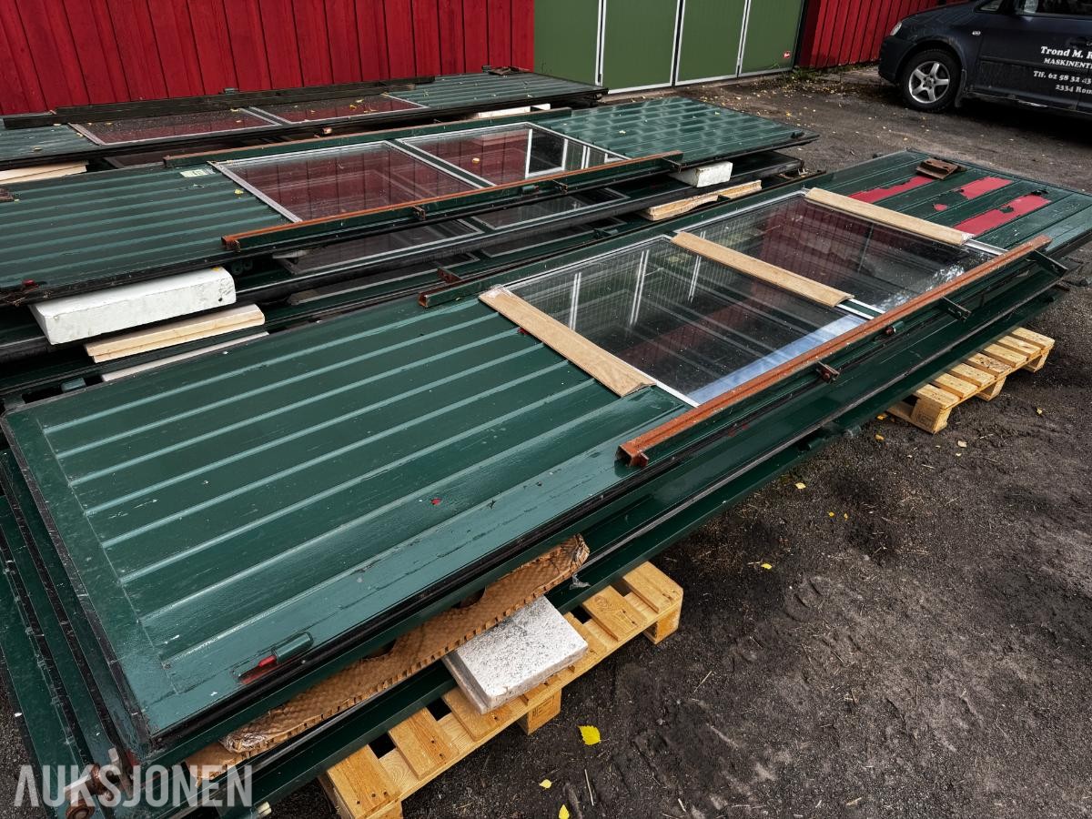 3 stk industriporter 1 med gangdør