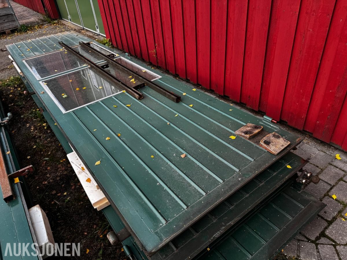 3 stk industriporter 1 med gangdør