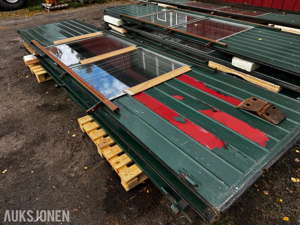 3 stk industriporter 1 med gangdør