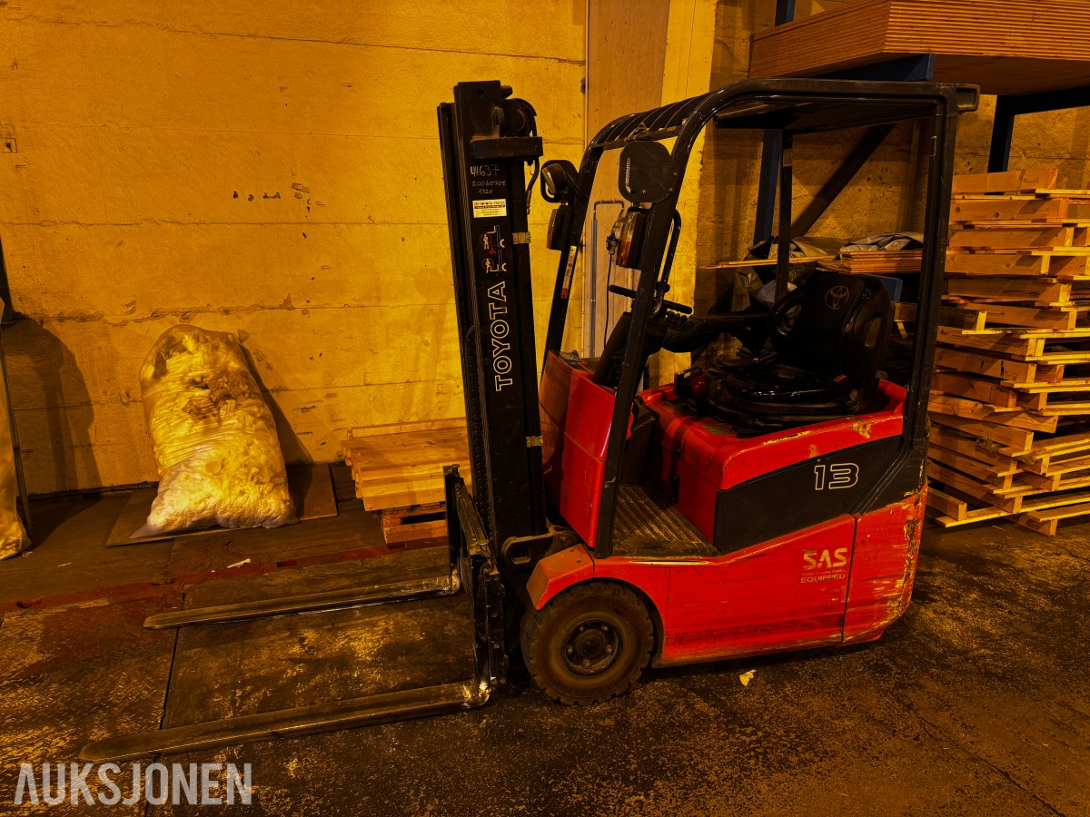 2006 Toyota 7FBEST13 batteri truck 1200 kg løftekapasitet. 