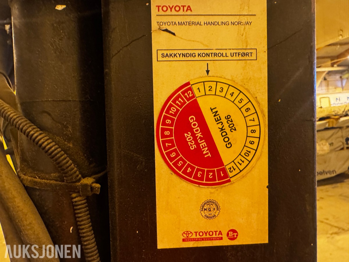 2006 Toyota 7FBEST13 batteri truck 1200 kg løftekapasitet. 