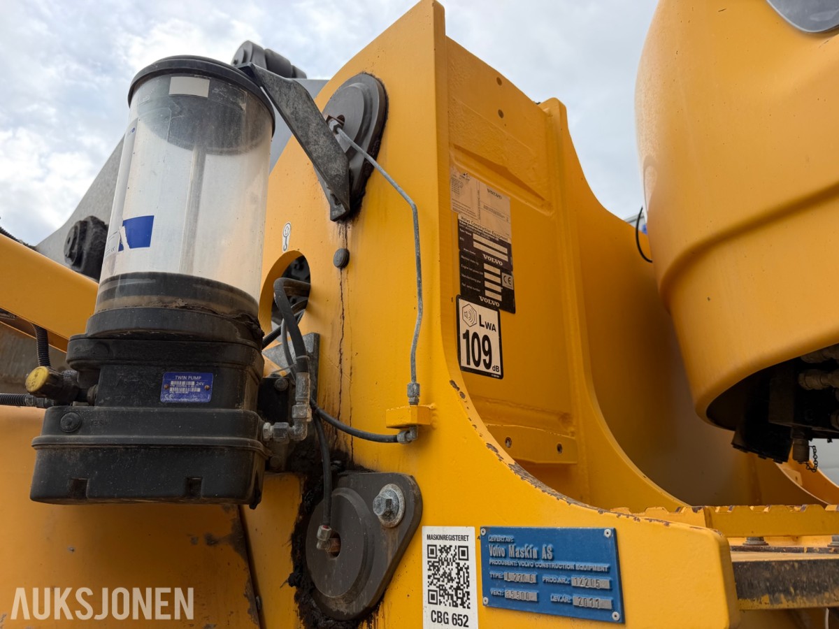 2011 mod. Volvo L220G Hjullaster. Sertifisert, Vekt m/skriver ++