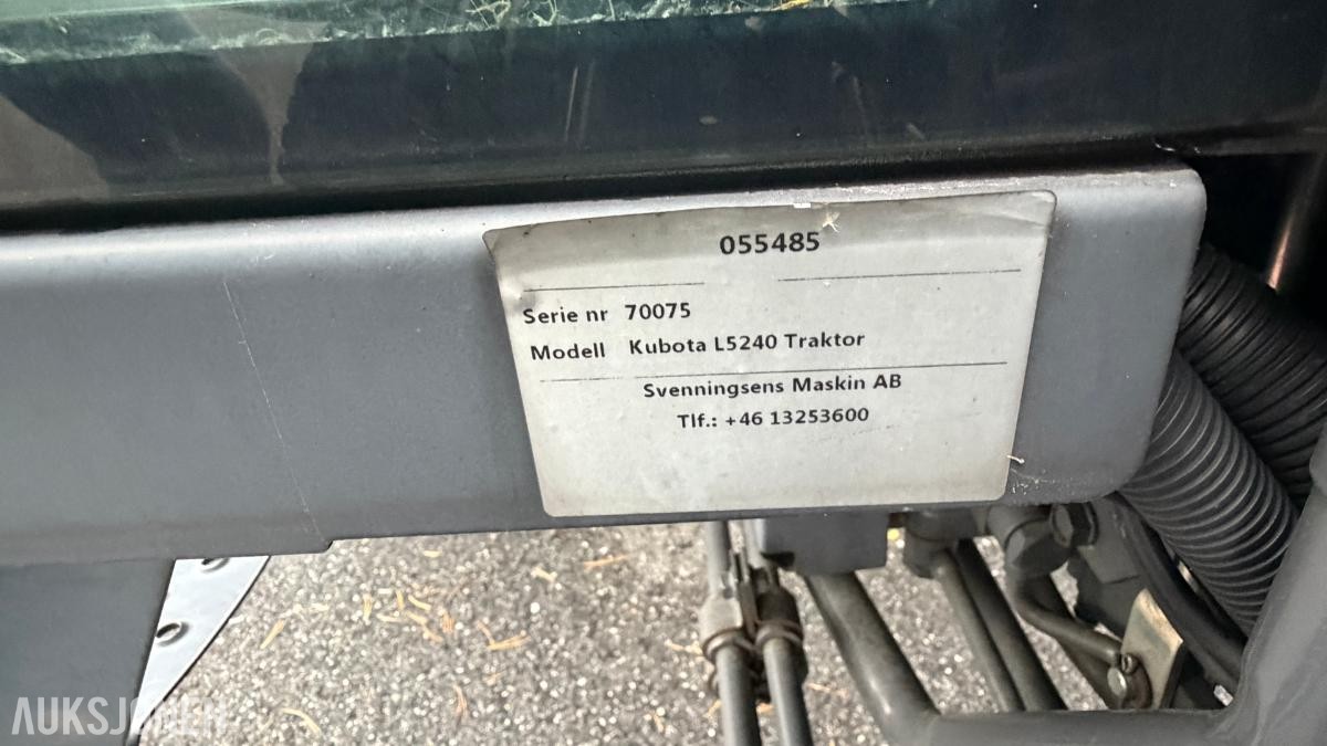 2018 Kubota L5240-II Traktor, HST, Tokvam skjær, 749 t