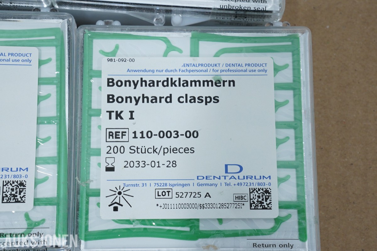 Tannlegeutstyr - Stort parti dentalteknisk forbruksmateriell og komponenter