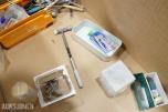 Stort parti dentalteknisk verktøy, utstyr og forbruksmateriell