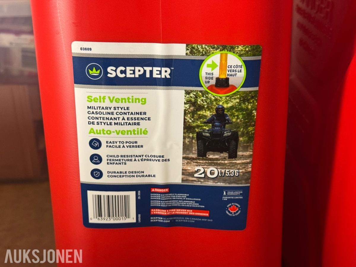 2026 Scepter bensinkanne 20L 2stk Nye! 