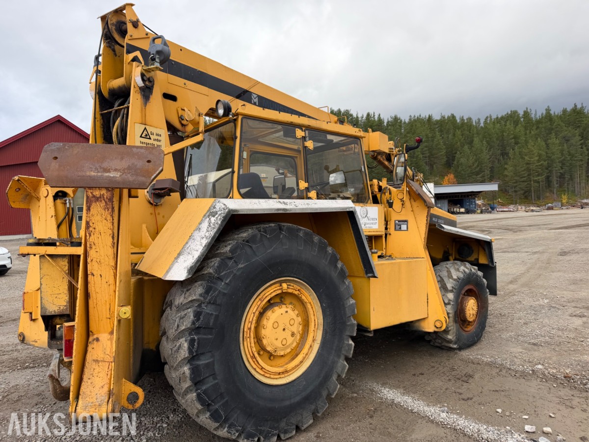 1990 mod. Moelven Munsters HLD 2200 kran m/roterende gripeskuffe