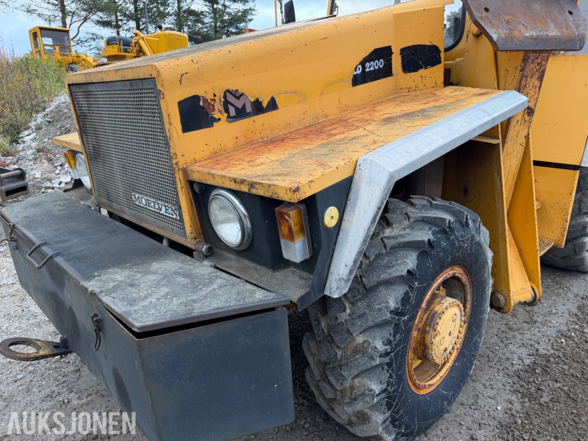 1990 mod. Moelven Munsters HLD 2200 kran m/roterende gripeskuffe