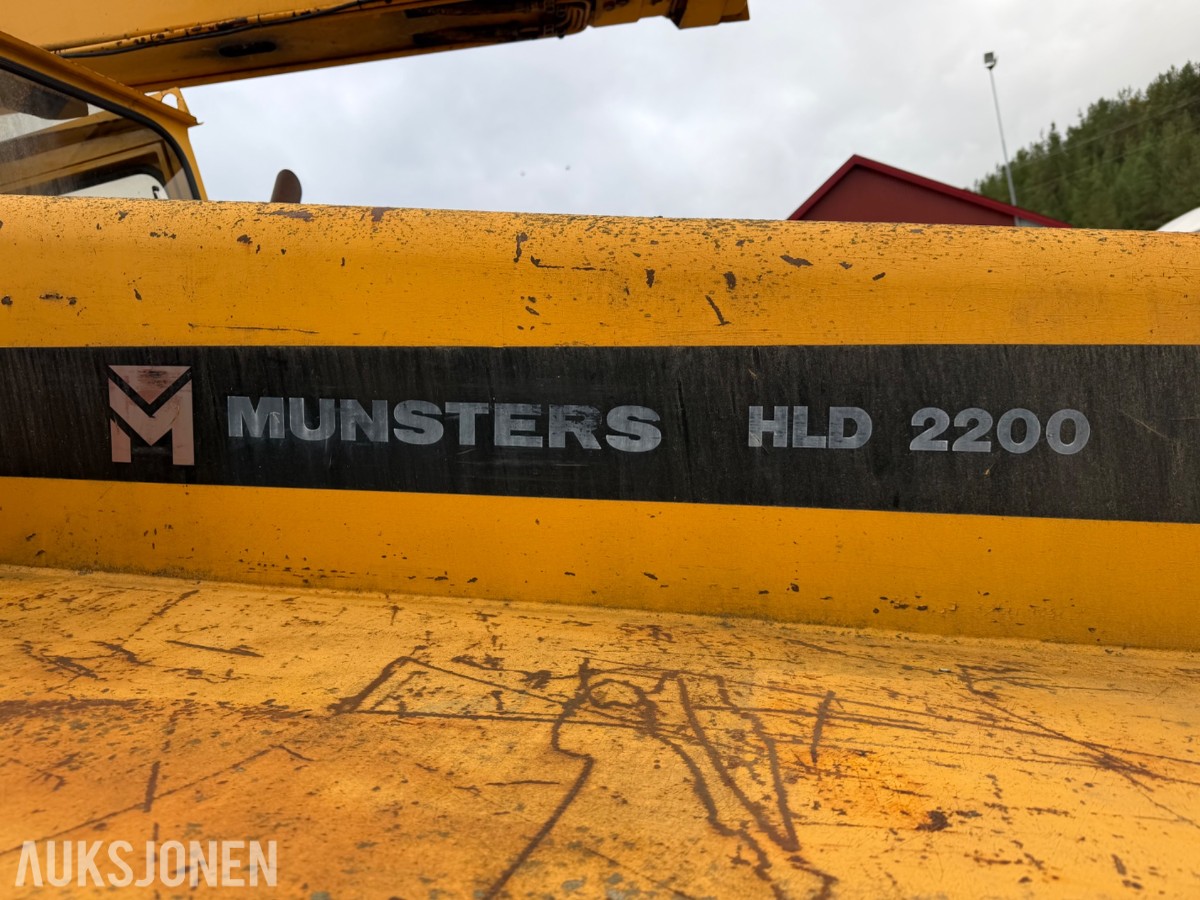 1990 mod. Moelven Munsters HLD 2200 kran m/roterende gripeskuffe