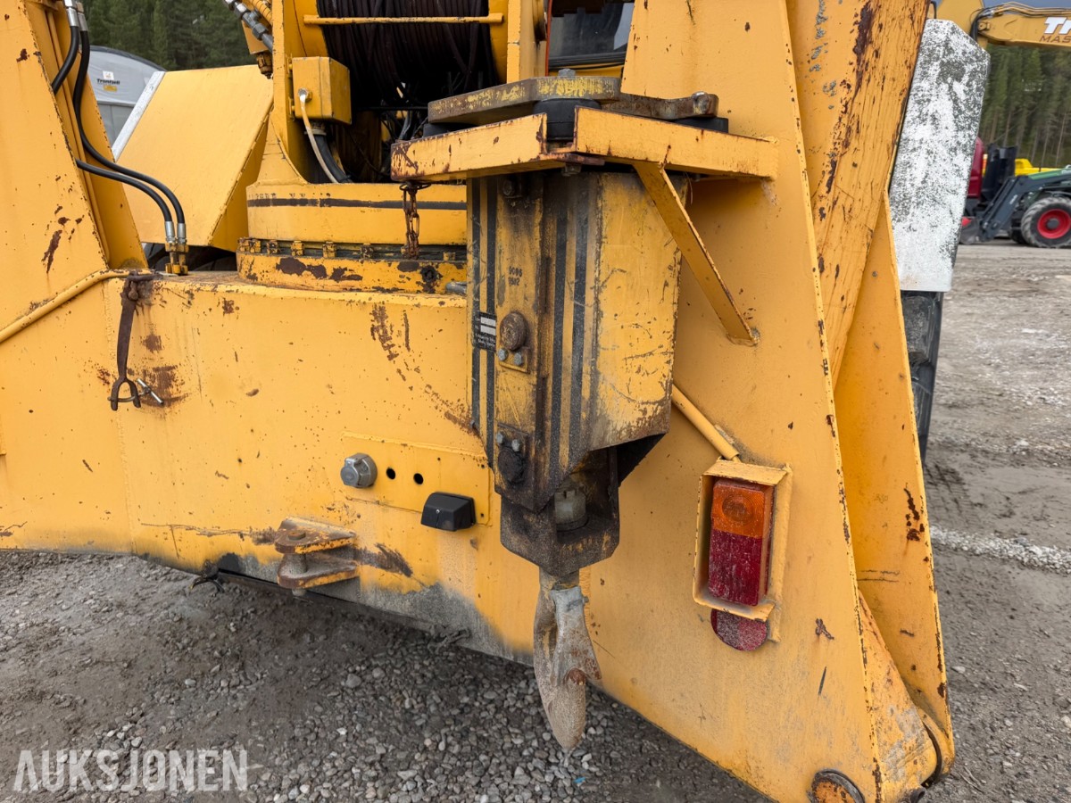 1990 mod. Moelven Munsters HLD 2200 kran m/roterende gripeskuffe