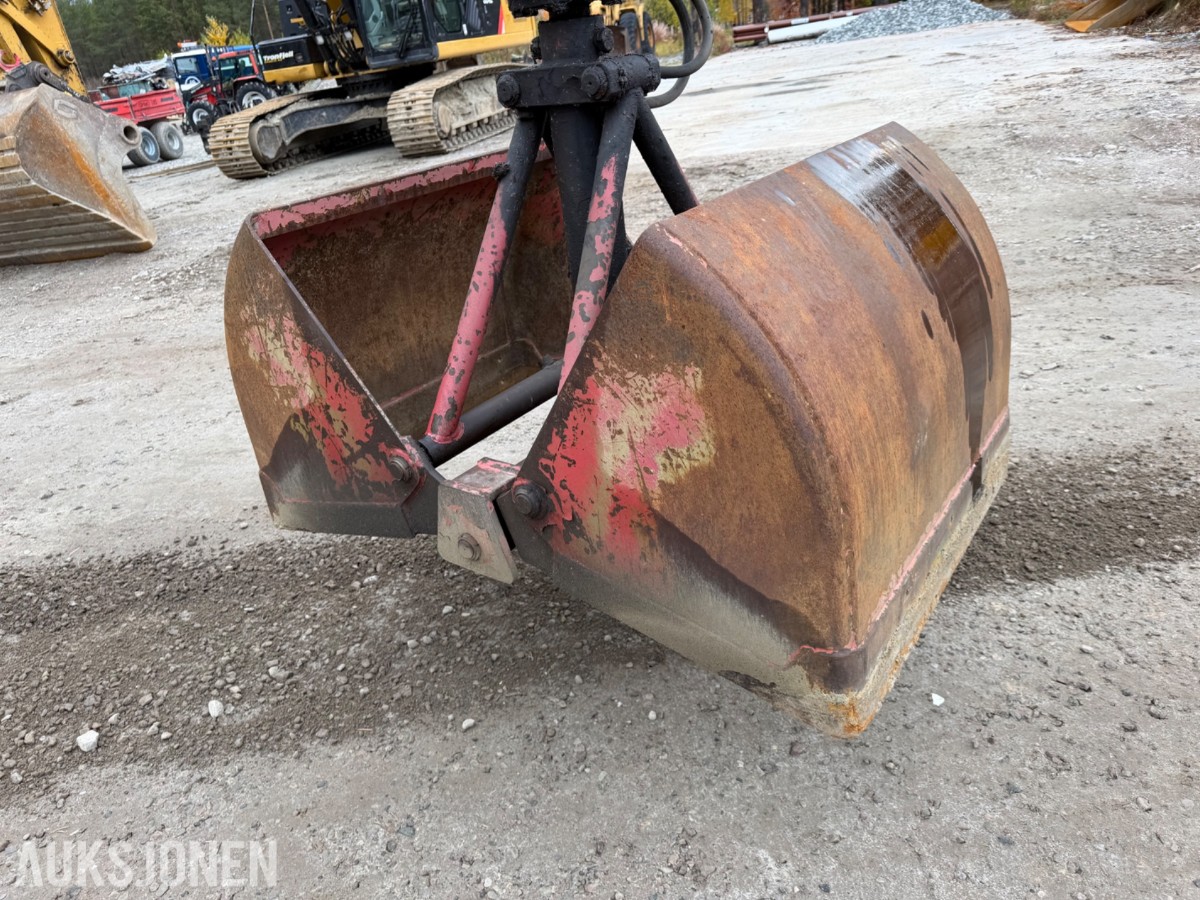 1990 mod. Moelven Munsters HLD 2200 kran m/roterende gripeskuffe