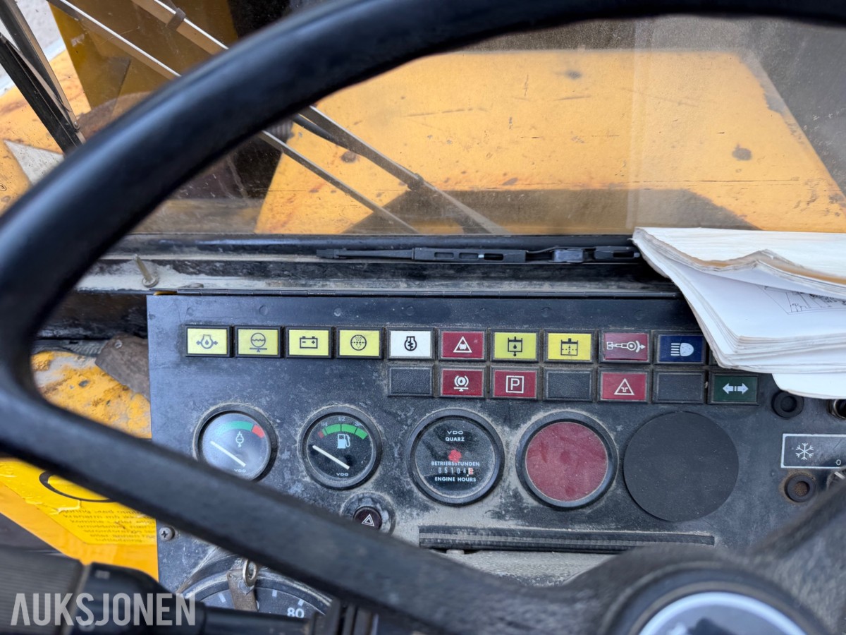1990 mod. Moelven Munsters HLD 2200 kran m/roterende gripeskuffe
