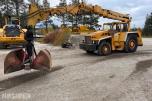 1990 mod. Moelven Munsters HLD 2200 kran m/roterende gripeskuffe