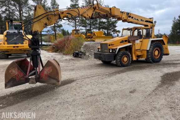 1990 mod. Moelven Munsters HLD 2200 kran m/roterende gripeskuffe