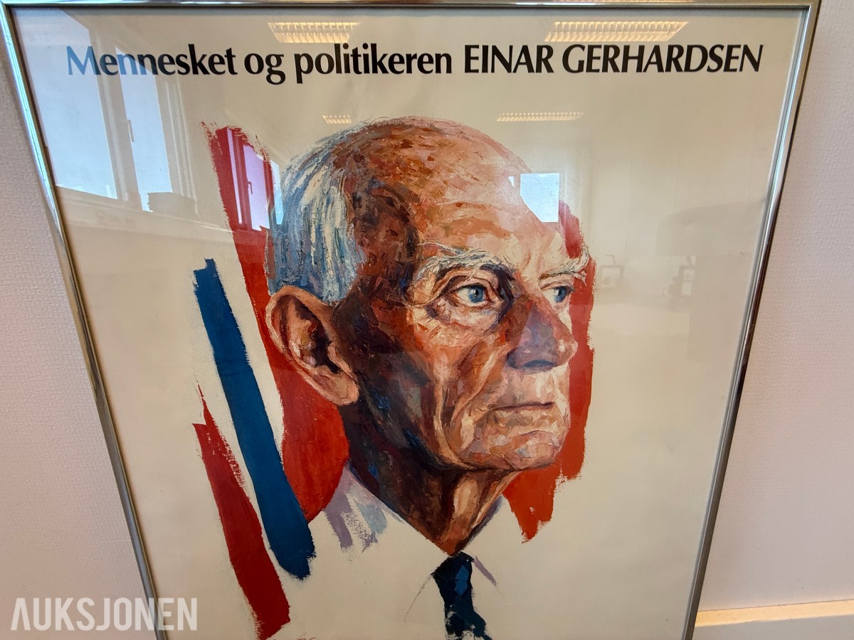 Landsfaderen Einar Gerhardsen - plakat