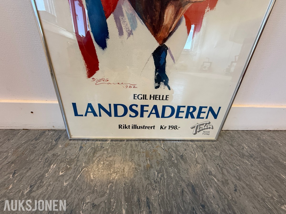 Landsfaderen Einar Gerhardsen - plakat