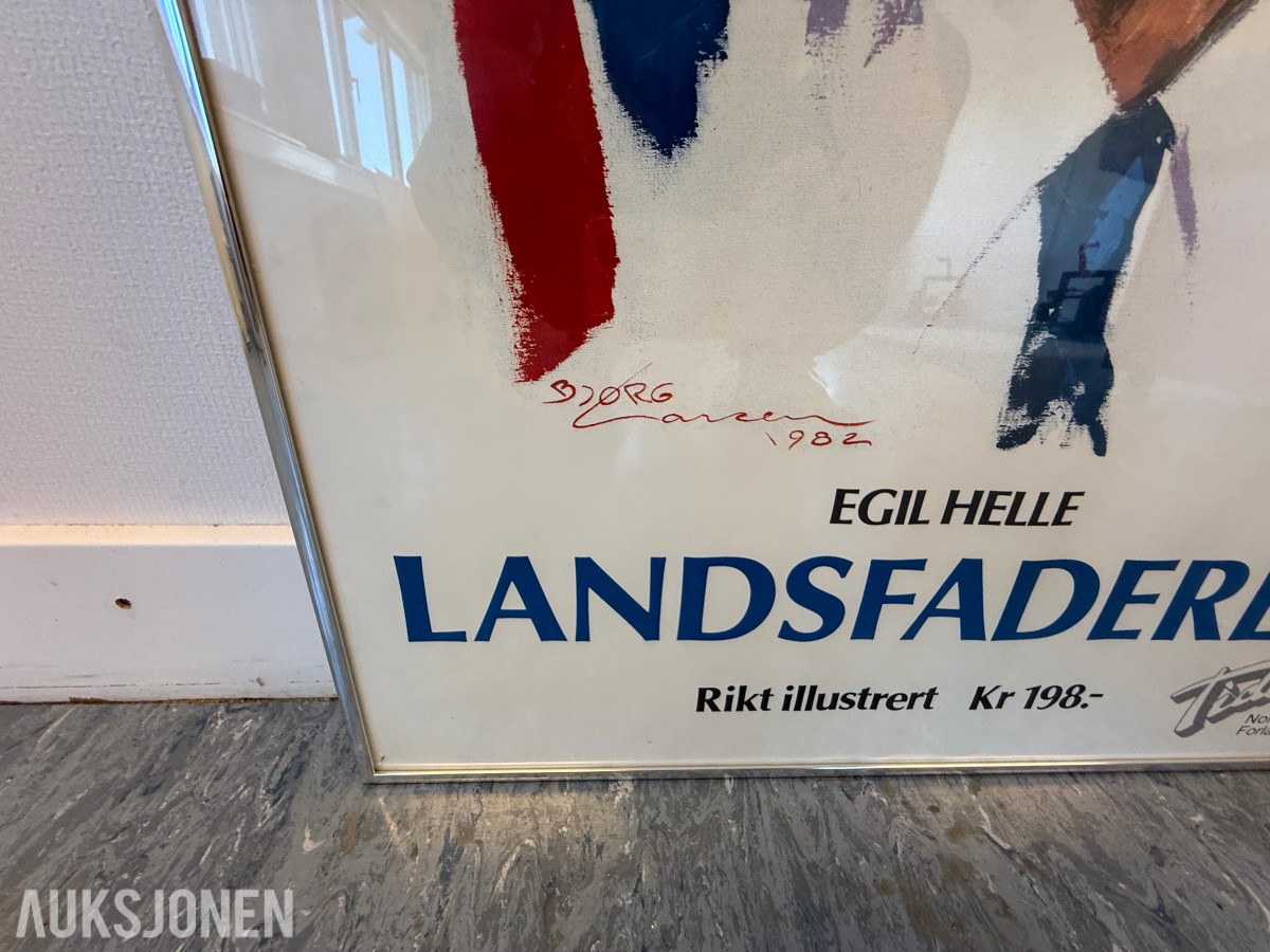 Landsfaderen Einar Gerhardsen - plakat