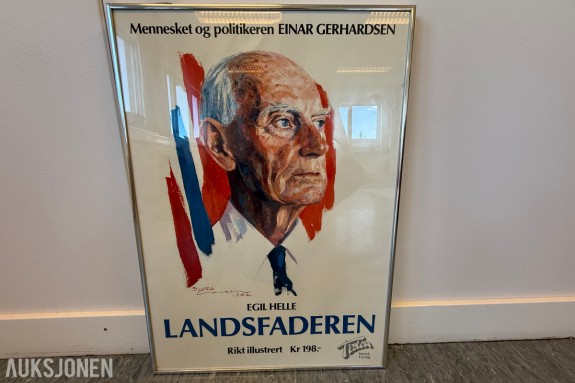 Landsfaderen Einar Gerhardsen - plakat
