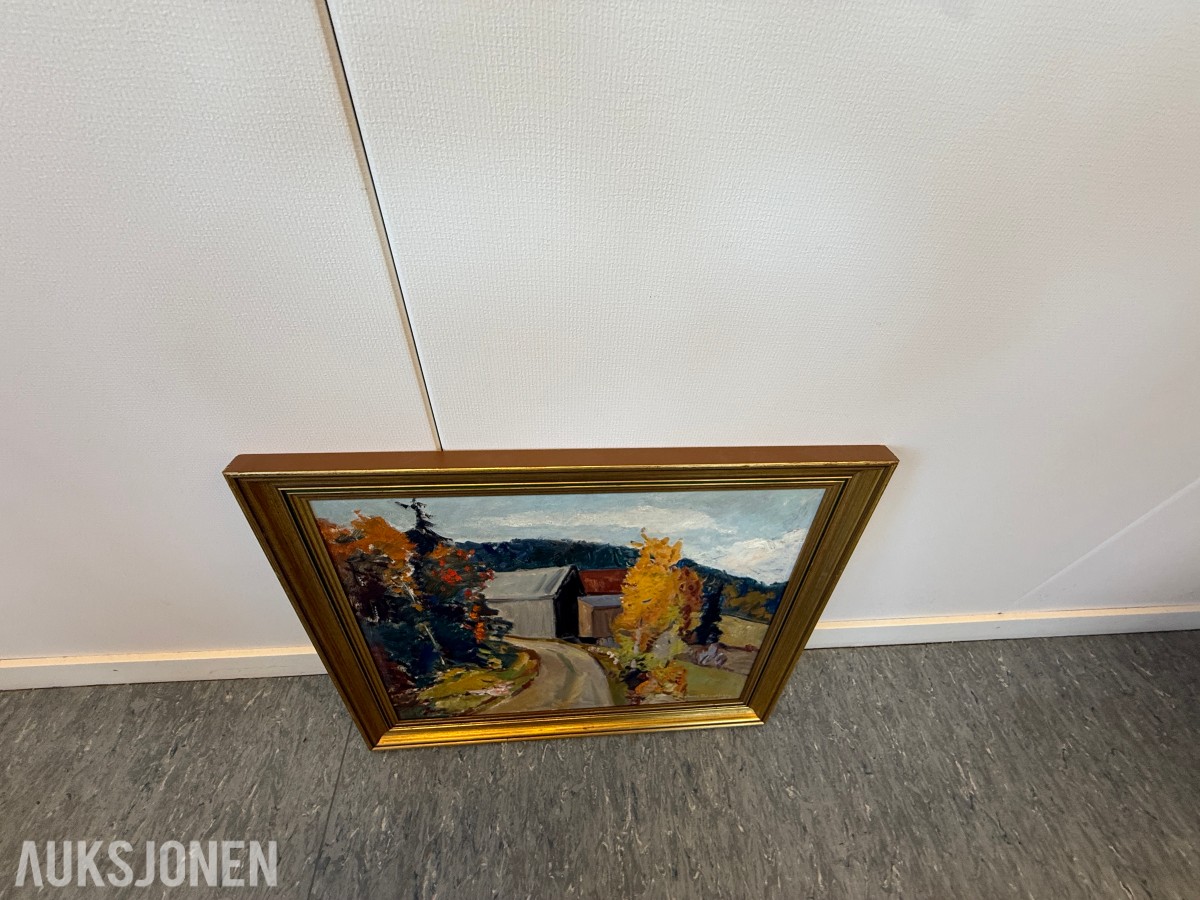 Arne Sandberg (1925–2006) – «Fra Østmarka» – oljemaleri