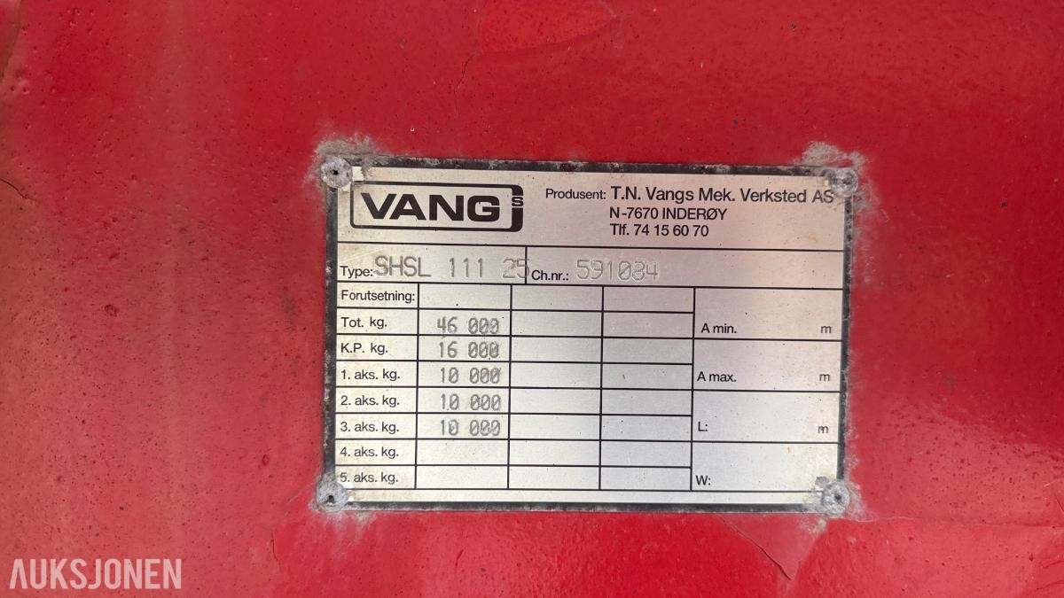 1984 Vang Semitrailer - 3 akslet 