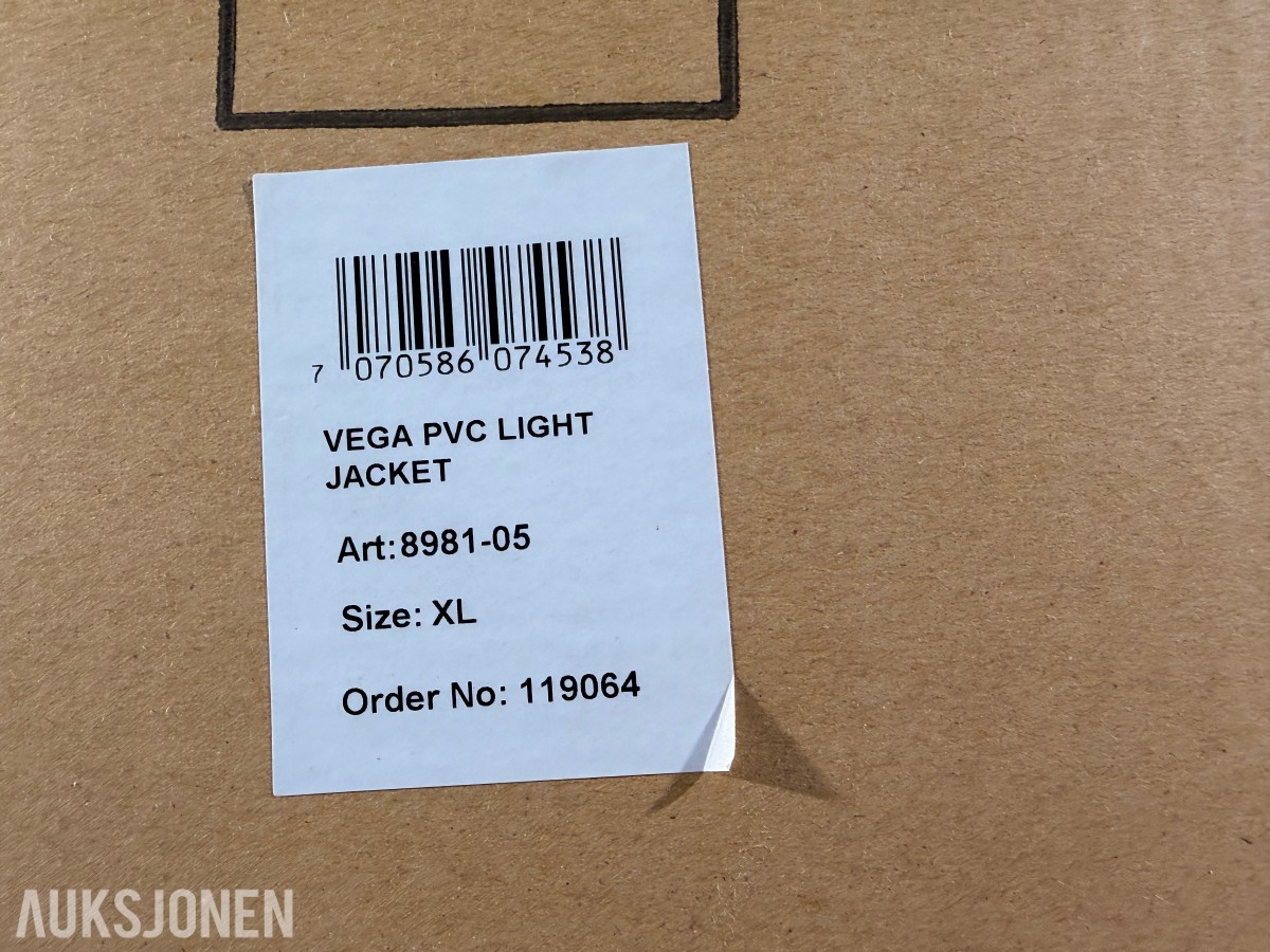 351 stk Univern Vega regnjakke i størrelse XL Lightweight PVC 8981-05