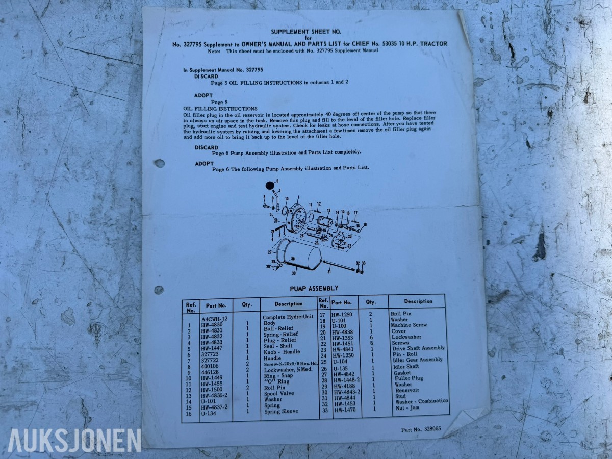 1964 Jacobsen Chief hagetraktor med Atlas Copco luftkompressor og tilhengere