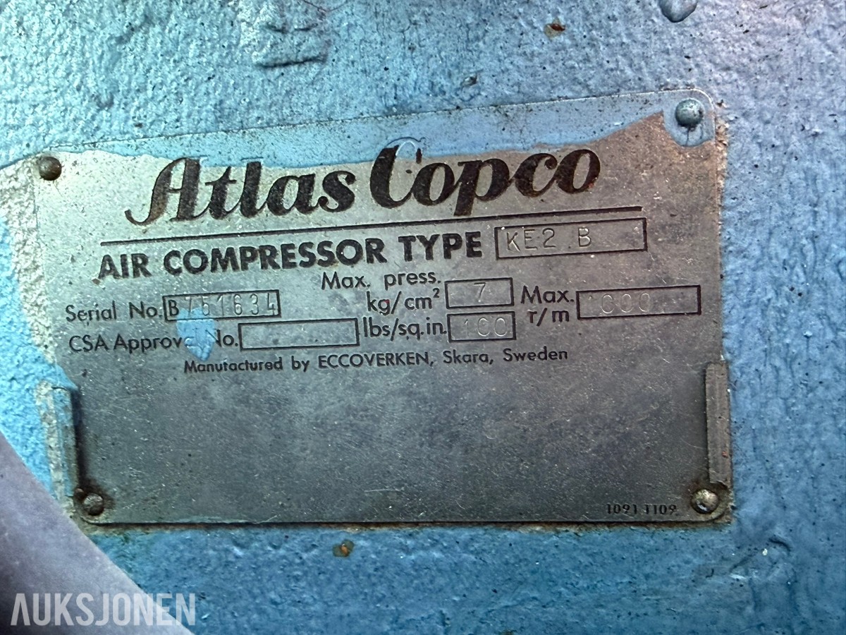 1964 Jacobsen Chief hagetraktor med Atlas Copco luftkompressor og tilhengere