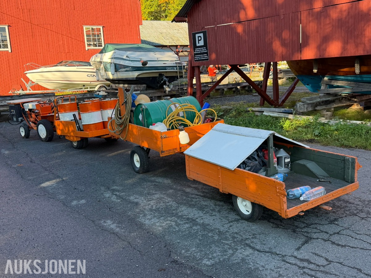 1964 Jacobsen Chief hagetraktor med Atlas Copco luftkompressor og tilhengere