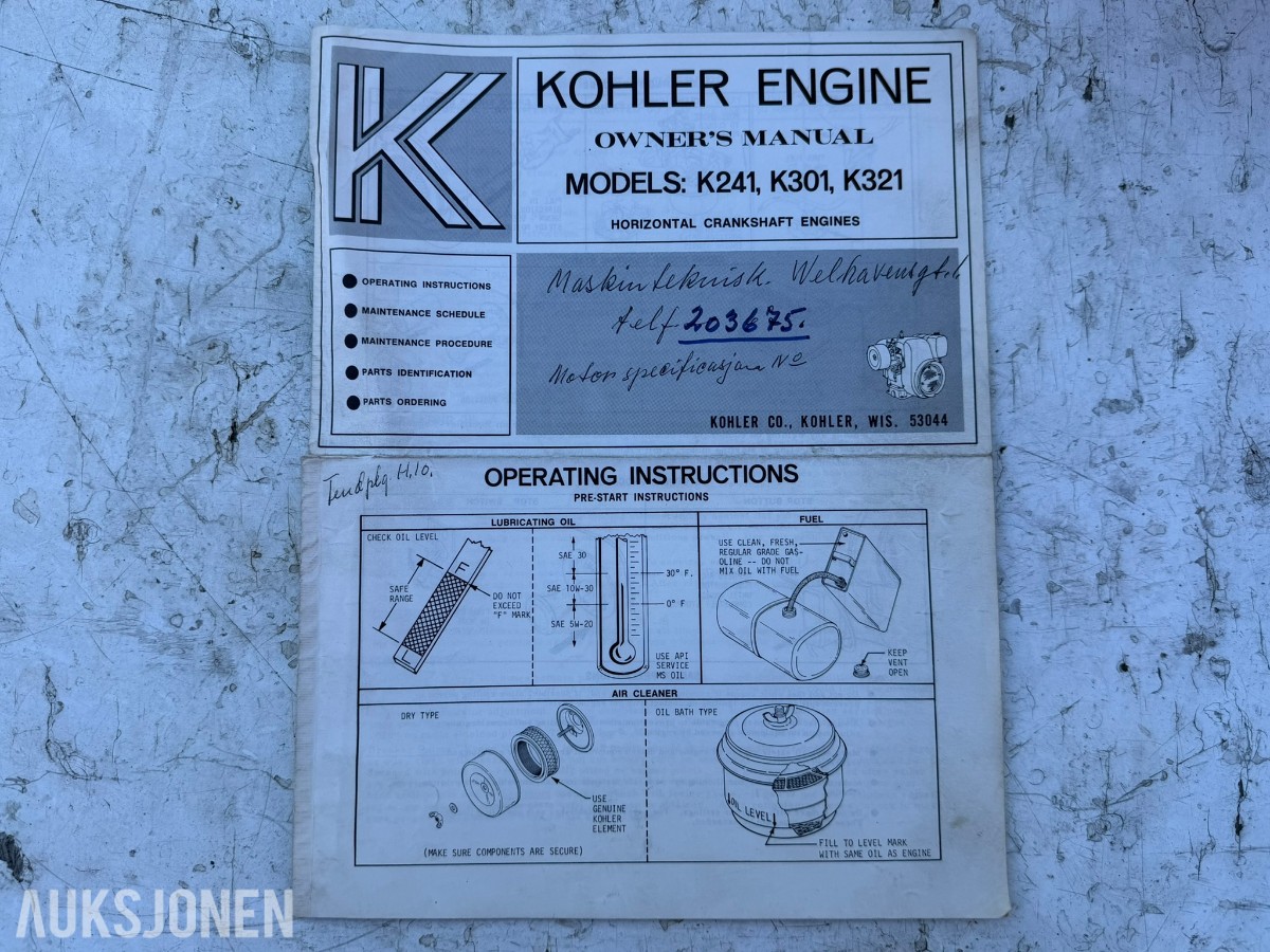 1964 Jacobsen Chief hagetraktor med Atlas Copco luftkompressor og tilhengere