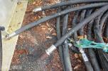 Hydraulisk slangetrommel for undervannsarbeid med BINI slepering og svivel