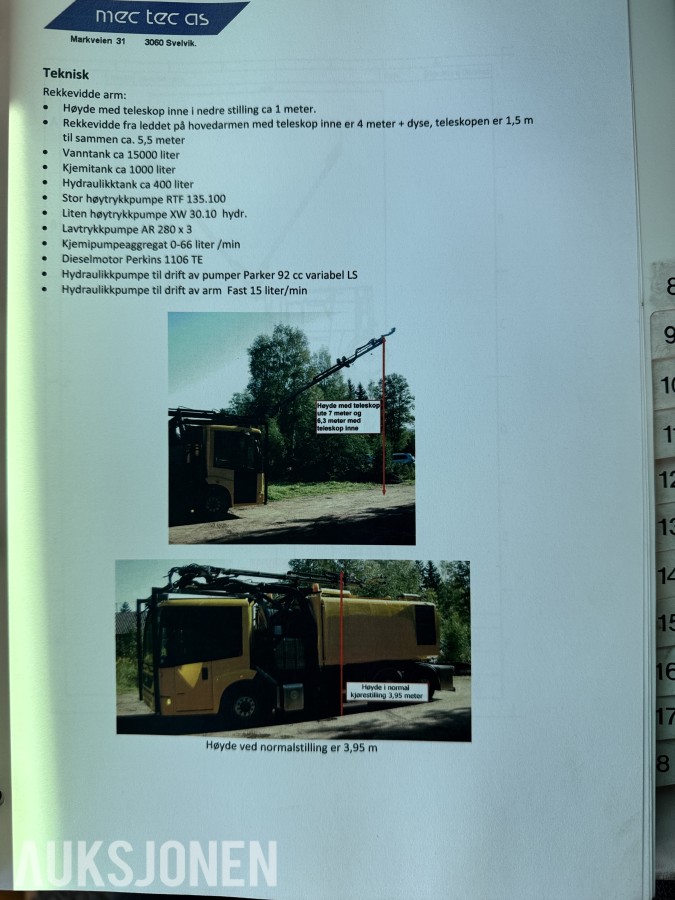 2011 Mercedes-Benz MecTec 3233LL ECONIC Tunnelvasker 