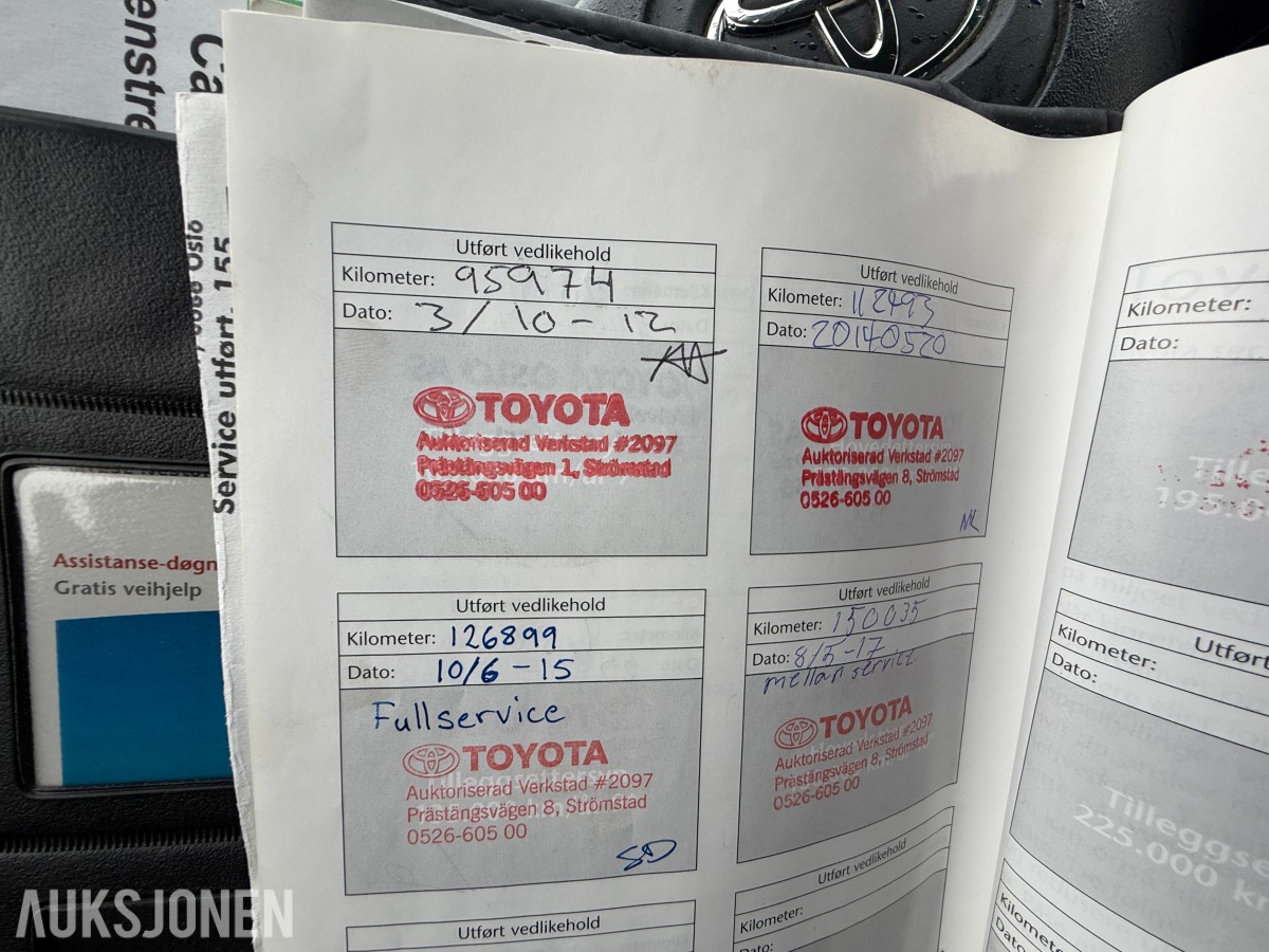 2005 Toyota YARIS VERSO 1.3-84 - 5 seter - servicehistorikk