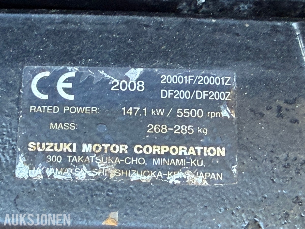 2008 Suzuki DF200 200 HK påhengsmotor - Rep objekt