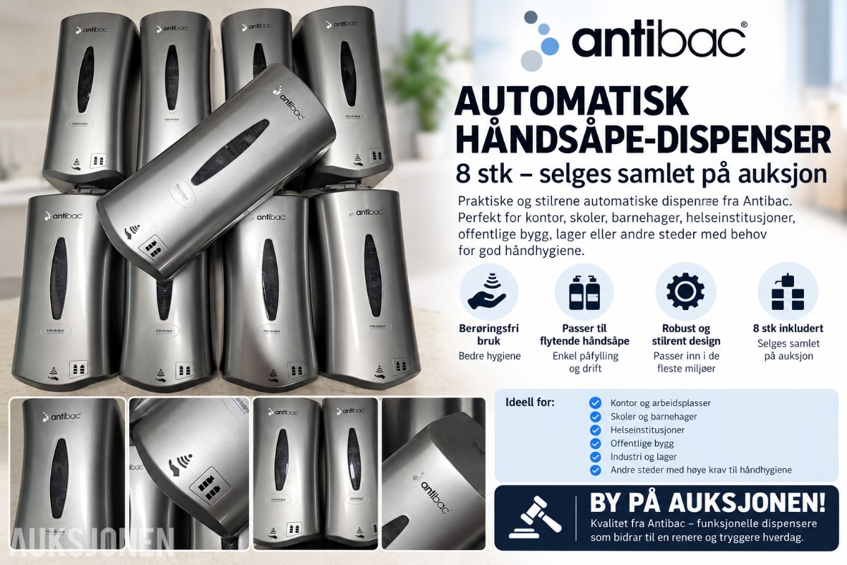 9 stk. Antibac berøringsfrie dispensere for håndsåpe