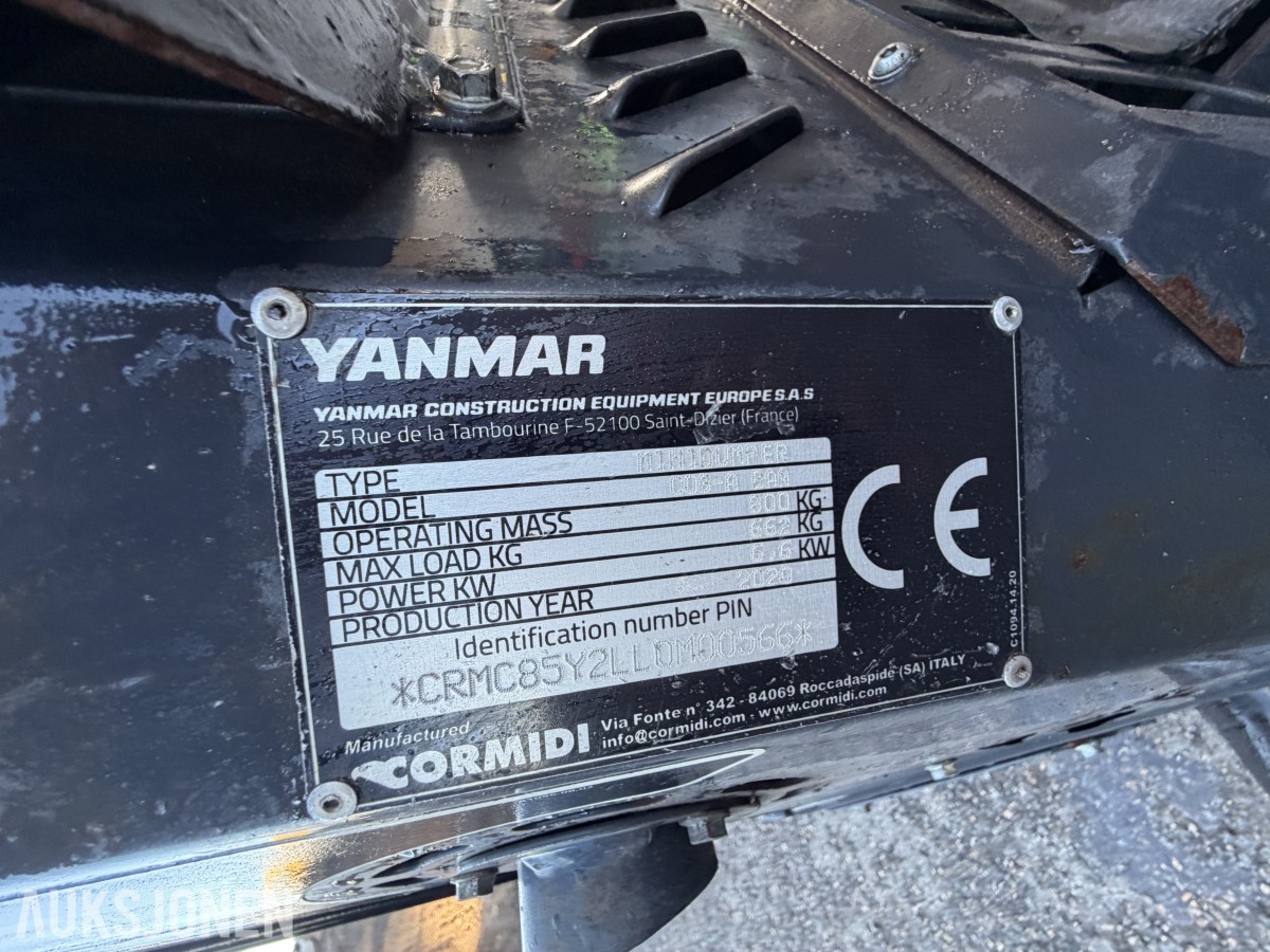 Yanmar 2020 Yanmar C08-A minidumper - beltegående med gummibelter 