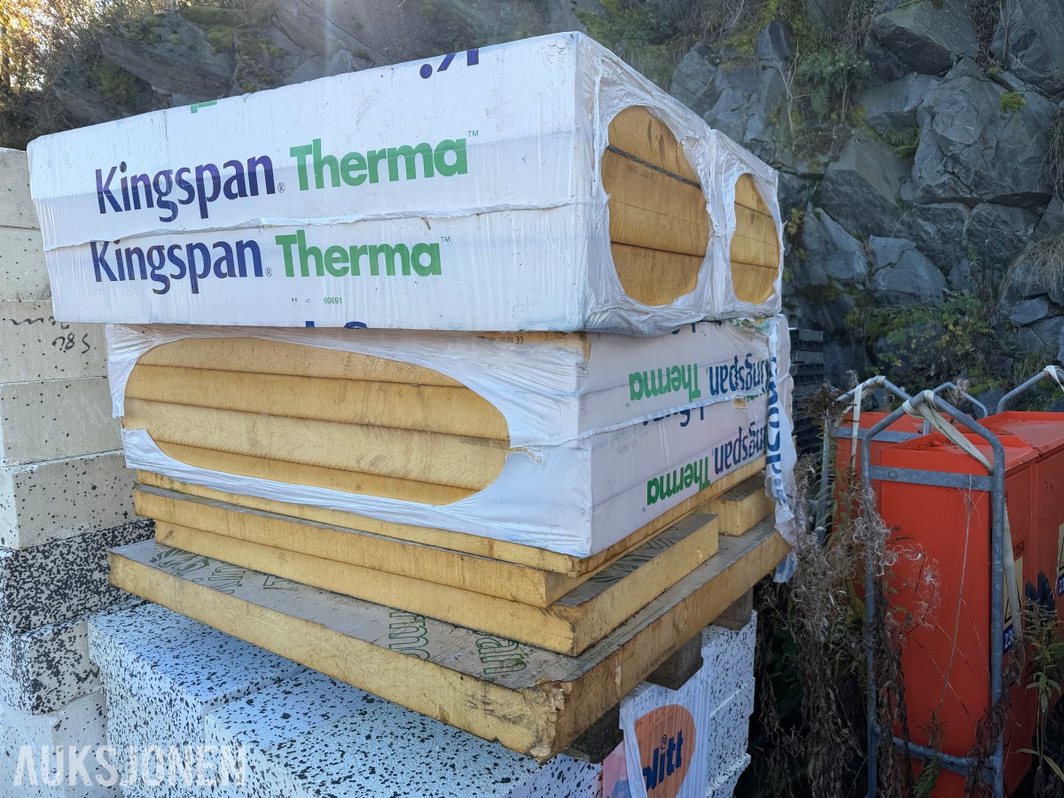 2024 Sundolitt EPS / Kinspan Therma / Støperør Ø300 - Diverse byggevare - isoporelementer, totalt ca 70 plater, 4x Ø300 støperør +++