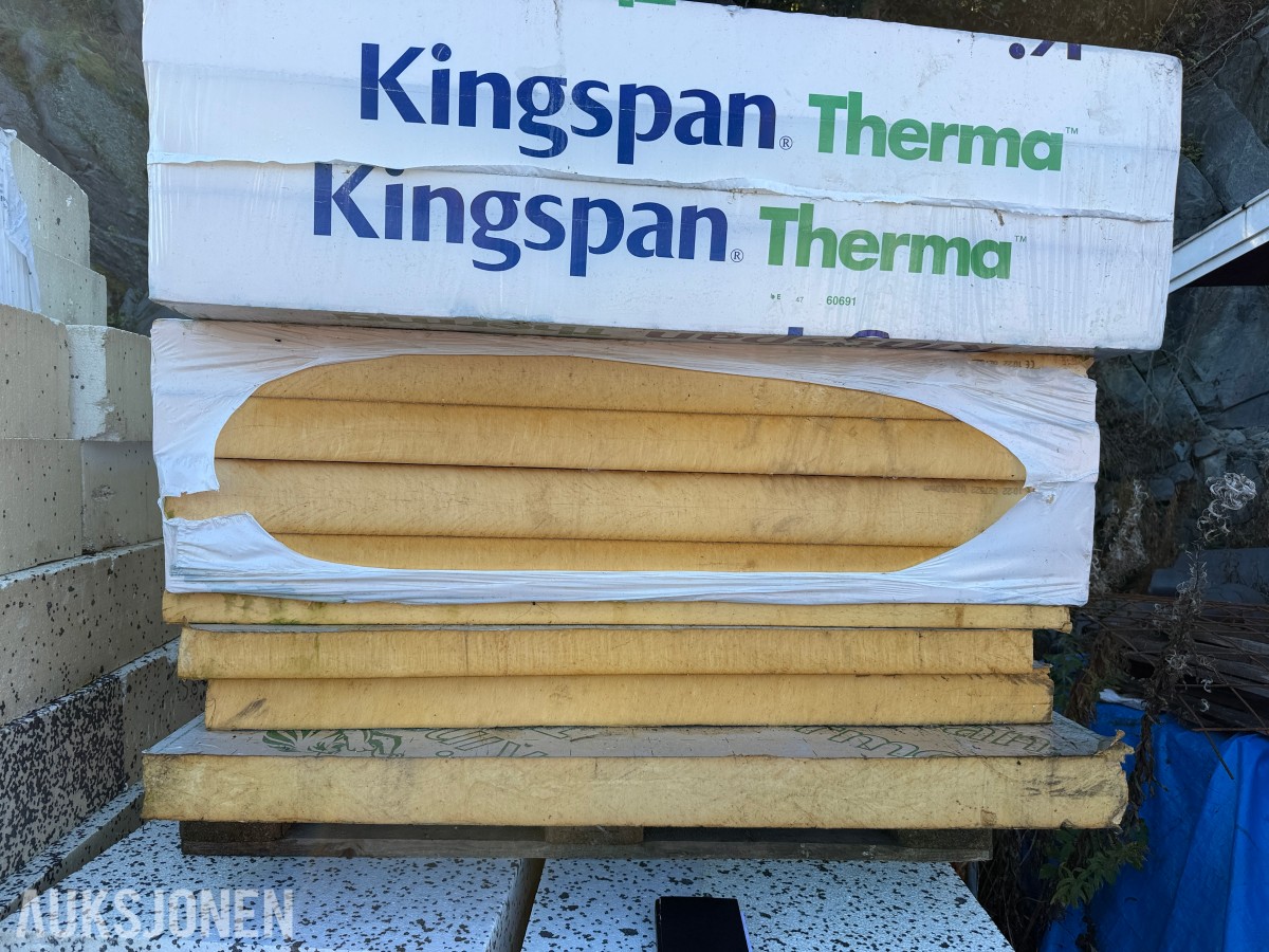 2024 Sundolitt EPS / Kinspan Therma / Støperør Ø300 - Diverse byggevare - isoporelementer, totalt ca 70 plater, 4x Ø300 støperør +++