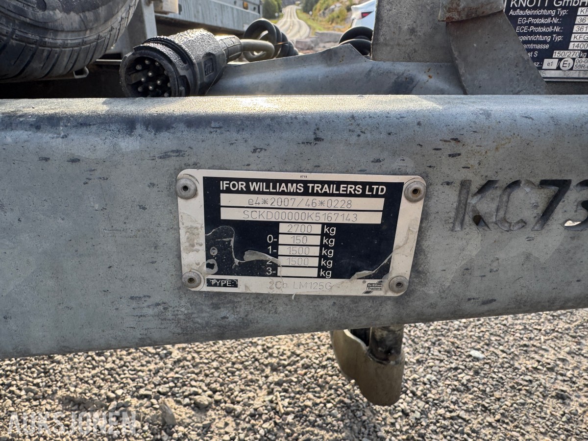 2019 Ifor Williams LM 2700 KG tilhenger