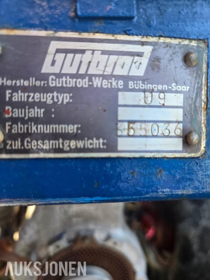 1965 tohjulstraktor/motorisert jordbruksmaskin - Motostandard U9