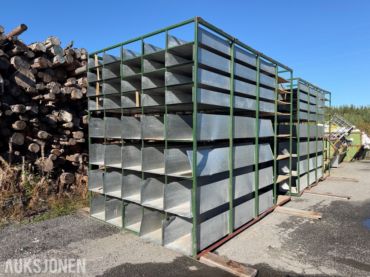 Reolsystem for lange lengder/materialer