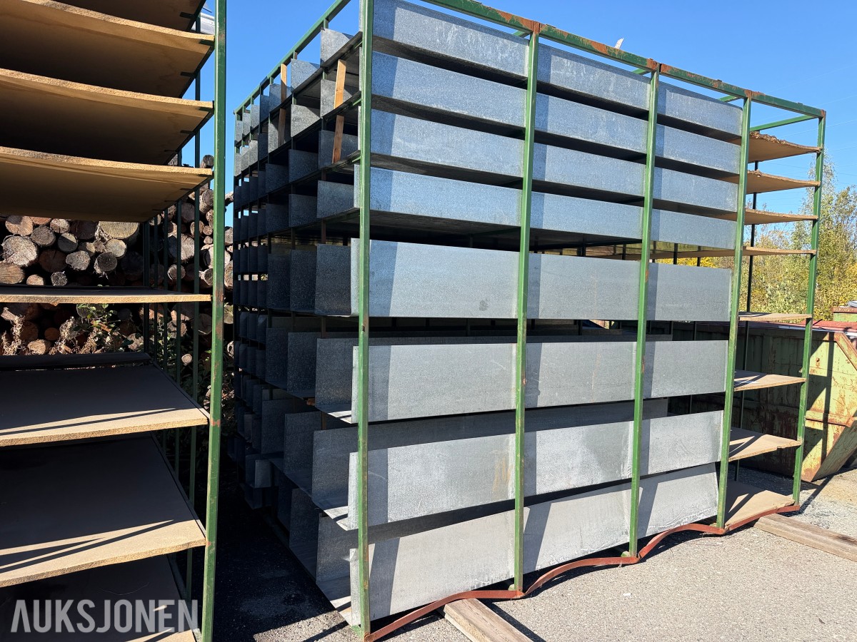 Reolsystem for lange lengder/materialer