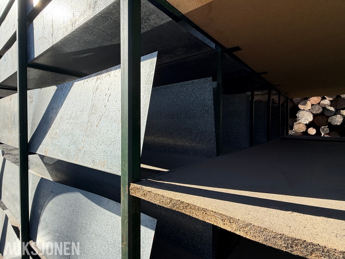 Reolsystem for lange lengder/materialer