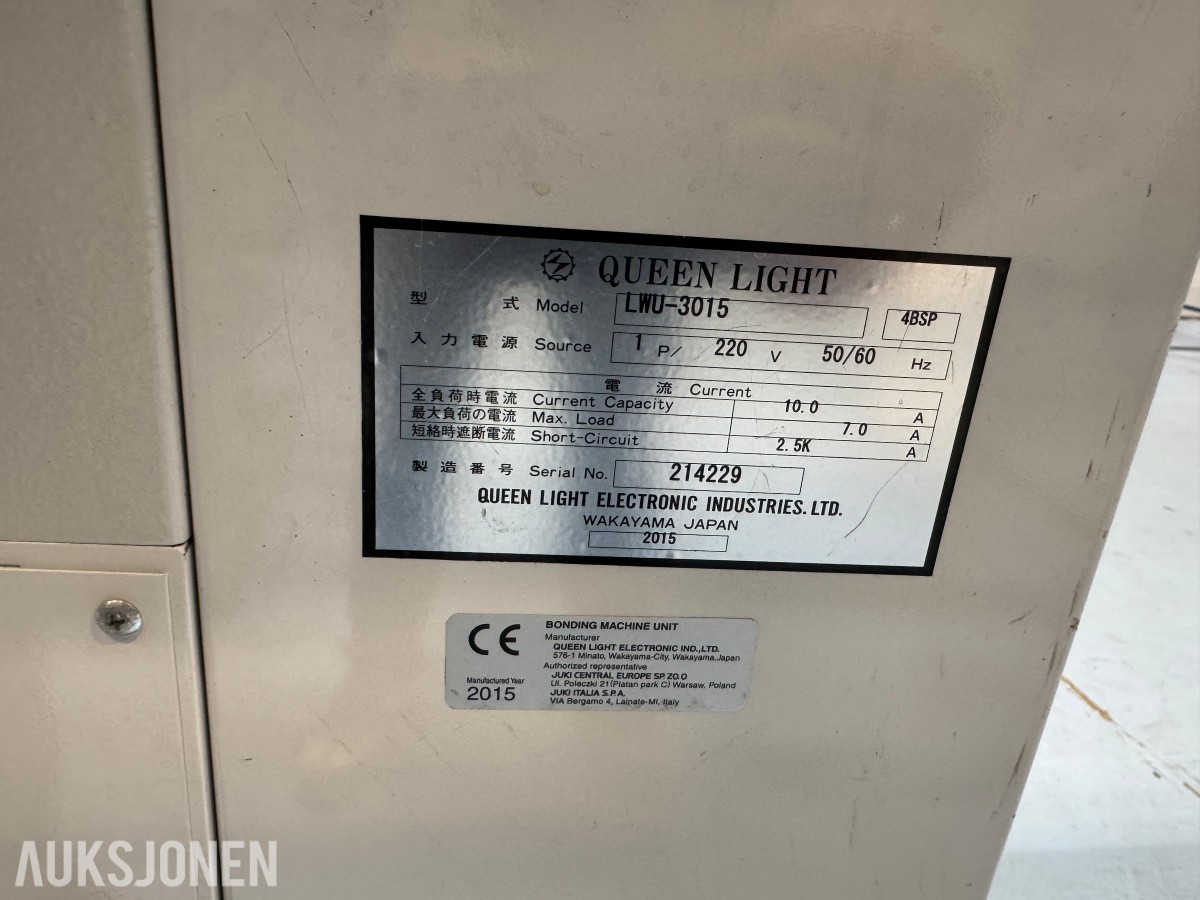 2015 QUEEN LIGHT LWU-3015-4B ULTRALYDSSVEISMASKIN