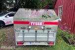 2007 Tysse tilhenger med overbygg, Foma høytrykksspyler og SDMO aggregat