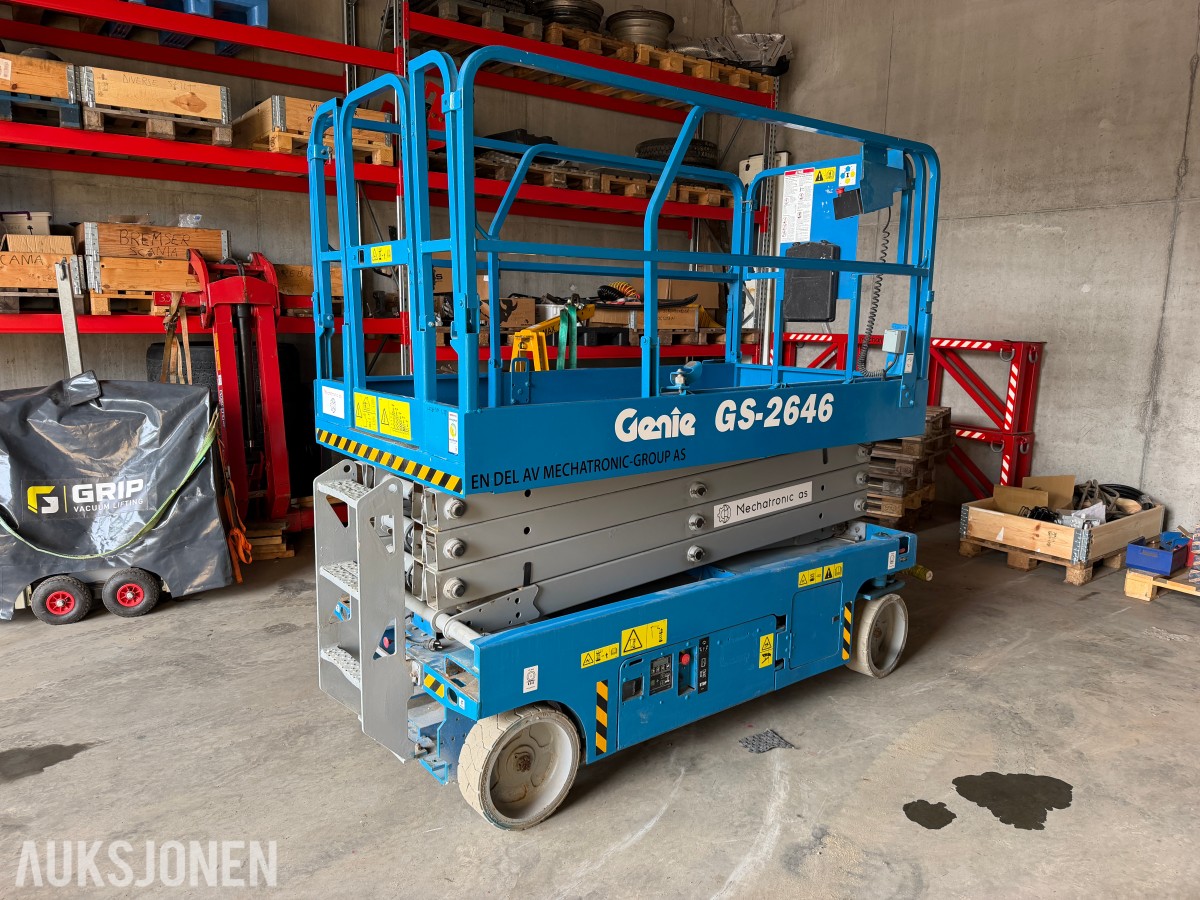 Genie GS-2646 ELEKTRISK SAKSELIFT – CA. 10 M ARBEIDSHØYDE