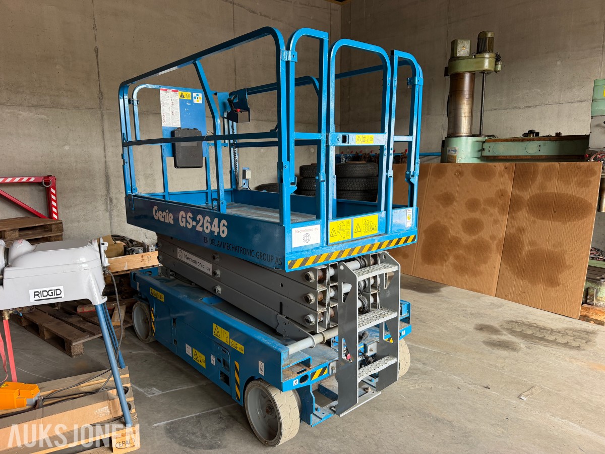 Genie GS-2646 ELEKTRISK SAKSELIFT – CA. 10 M ARBEIDSHØYDE