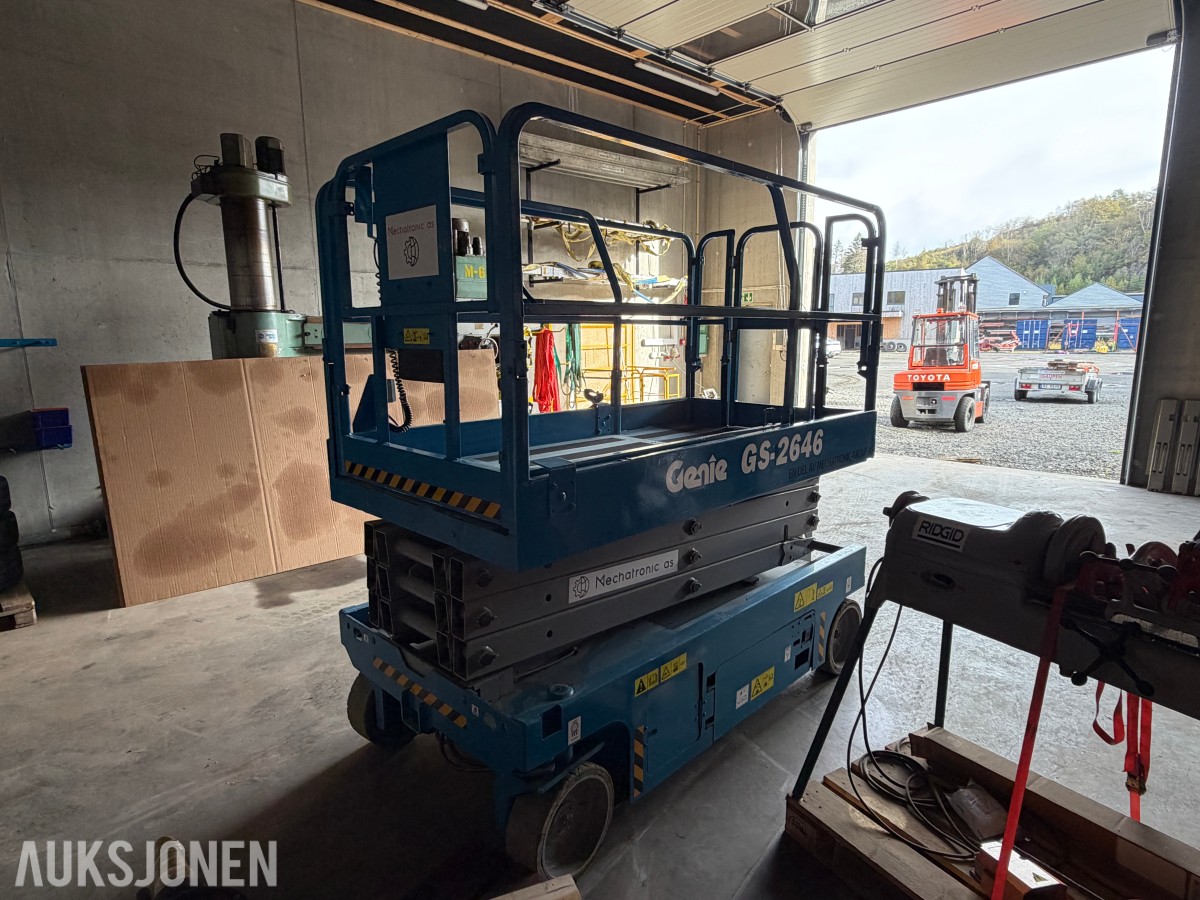 Genie GS-2646 ELEKTRISK SAKSELIFT – CA. 10 M ARBEIDSHØYDE